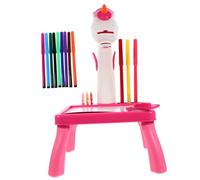 FRCOLOR Mesa de Dibujo para Niños Proyector de Unicornio Juguete Educativo Tabla de Proyección Multiusos para Pintar y 1 Juego