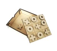 FRCOLOR Mesa de Madera Toe Estratégico para Adultos Creativo con Caja de Madera Familiar para Desarrollar Habilidades de Observación y Pensamiento Estratégico