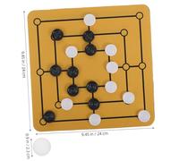 FRCOLOR Mesa Portátil Nine Mens Morris Tablero de Clásico para Escritorio y Alfombrilla de Ratón Compacto para y Reuniones Familiares