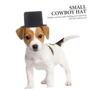 FRCOLOR Mini Sombrero Copa Negro para Muñecas y Manualidades Accesorio DIY Resistente y para Decoración Sombrero Formal de Fieltro