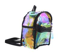 FRCOLOR Mochila Brillante Iridiscente Multifuncional De Estilo Coreano para Estudiantes Niñas Uso Diario y Viajes Cortos Correas Ajustables y Tamaño Pequeño