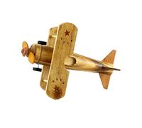 FRCOLOR Modelo de Avión de Madera Decorativo Militar, Artesanía de Madera para Escritorio, Adorno Vintage para Decoración del Hogar y Oficina, Modelo Creativo Pequeño, Obsequio Especial