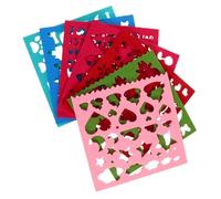 FRCOLOR Molde de Fieltro de Lana 7 Piezas para Bordar Aguja Plantilla para Manualidades DIY Moldes para Apliques y Bordado Colores Surtidos Kit para Artesanía Aguja de Pinchar