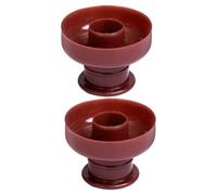 FRCOLOR Molde para Donas de Plástico Resistente a Alta Temperatura, 2 Piezas Redondas Multifunción para Hornear Pasteles, Repostería Casera y Elaboración de Donas