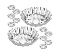 FRCOLOR Moldes Aluminio Desechables para Tartaletas de Huevo y Postres, Bandejas para Hornear 100 Piezas de Aluminio para Repostería y Snack