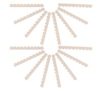 FRCOLOR Moldura Decorativa de Madera sin Acabado Beige, 16 Piezas, Molduras Decorativas para Artesanías Borde Festoneado, 20x2x0,3cm, para Gabinetes y Bordes de Puertas, DIY