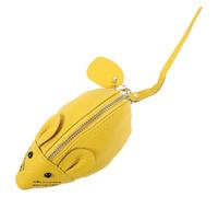 FRCOLOR Monedero Flexible Pequeño de Dibujos Animados, Monedero de Piel, Bolsa para Monedas en Color Amarillo Limón, Accesorio Femenino para Uso Diario, Diseño Compacto y Ligero