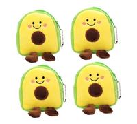 FRCOLOR Monedero Forma de Aguacate de Peluche Pequeño para Monedas Llavero, Diseño Portátil, Adecuado para Niñas Escuela o Viajes