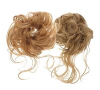 FRCOLOR Moño Elástico para Cabello Extensiones de Cabello Ondulado Moño Desordenado para Mujeres Volumen Y Plenitud