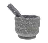 FRCOLOR Mortero de Ajo Manual de Plástico 10x11 Cm Mazo de 17 Cm, Herramienta de Cocina Práctica para Moler Ajo, Especias y Hierbas, Utensilio para Cocinar en Hogar y Gastronomía