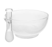 FRCOLOR Mortero de Vidrio y Tazón Resistente para Laboratorio y Cocina Pilón para Molienda y Mezcla de Cosméticos