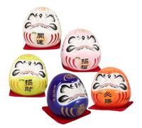 FRCOLOR muñeca Japonesa, Figuras de cerámica japonesas, Mini Huevo de cerámica, 1 Juego, para Interior del Coche, Ofrece bendiciones y Seguridad, decoración del Coche, simboliza