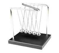 FRCOLOR Newton Pendulum Ball Z-Shaped Wooden Desktop Decoration Kinetic Motion Physics Teaching Tool Perpetual Swinging Cradle For Stress Relief and Study Balance