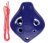 FRCOLOR Ocarina en Tono C de 6 Agujeros Portátil de Cerámica Instrumento Musical Pequeño Diseño Ergonómico y Cuerda para Colgar para Principiantes y Niños