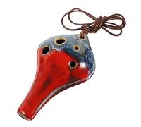 FRCOLOR Ocarina Instrumento de Viento Portátil de 6 Agujeros de Cerámica Rebabas Sonido Maravilloso Color Aleatorio para Principiantes Adecuado para Niños y Principiantes