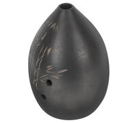 FRCOLOR Ocarina Pequeña de 8 Agujeros para Principiantes Diseño Ergonómico en Arcilla Negra, Instrumento Sonoro Fácil de Aprender para Desarrollar Interés en Arte Sonoro
