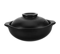 FRCOLOR Olla de Cerámica Resistente al Calor de 900ml para Cocina Casera, Compatible con Fuego Directo, Adecuado para Cocinar Arroz y Platos de Barro