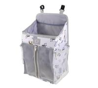 FRCOLOR Organizador Colgante para Cuna con Múltiples Bolsillos para Artículos Esenciales De Ñiño, Diseño Zoológico, Tela Suave No Alergénica, Almacenamiento Práctico para Guardería y Cambiador