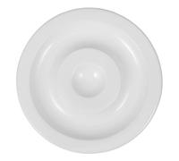 FRCOLOR Organizador de Joyas Boho Pequeño Soporte para Pulseras Collares y Relojes Bandeja para Tocador o Almacenamiento Cajón Diseño Redondo Blanco Resistente y Compacto