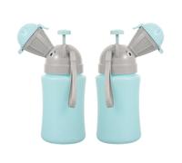 FRCOLOR Orinal Portátil para 2 Piezas Urinario Masculino a Prueba de Derrames de Silicona Orinal de Viaje Reducido para Coche y Camping Baño Móvil para Entrenamiento Infantil