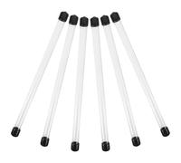 FRCOLOR Pack de 6 Tubos de Almacenamiento Redondos de Plástico Transparente Tapa, 230X12 MM, para Varitas de Incienso y Uso Doméstico, Portátiles y Fáciles de Usar