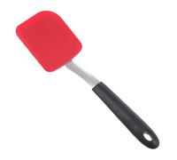 FRCOLOR Pala de Silicona Roja Mango de Acero Inoxidable Antiadherente y Cómodo para Cocinar en Sartén y Utensilios de Cocina