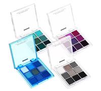 FRCOLOR Paleta De Sombras De Ojos 4 Piezas Pigmentadas Brillantes Maquillaje Para Mujeres Colores Intensos Larga Duración Adecuado Para Ocasiones Obsequios Diseño Compacto