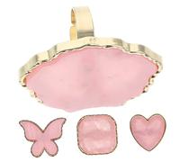 FRCOLOR Paletas De Uñas Forma De Anillo 4 Piezas Tamaño Mediano Para Mezclar Colores Decoración Uñas Portátil y Fácil De Limpiar Adecuado Para Aficionados Al Nail Art