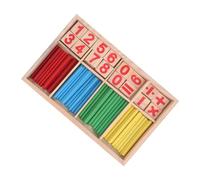 FRCOLOR Palos de Aritmética Educativos de Madera para Juguete de Aprendizaje Preescolar Seguro y Práctico Montessori para Reconocimiento de Números y Desarrollo de Habilidades Manuales