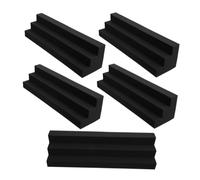 FRCOLOR Panel De Esquina Insonorizado Trapezoidal 12x12x48 Cm, 5 Unidades De Espumas Fonoabsorbentes Para Aislamiento Acústico y Trampa De Graves, Adecuado Para Estudios, Salas De Teatro y Oficinas