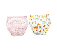 FRCOLOR Pantalones De Entrenamiento Para Bebés Lavables De Algodón Transpirable, Impermeables, 2 Unidades Talla m 12-24 Lbs Para Uso Diario y Pañales Reutilizables