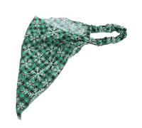 FRCOLOR Pañuelo Pelo Navideño Pañuelo Festivo de Color Verde Diadema de Bandana de Gasa Cabeza para Mujer Accesorio Pelo para Fiestas