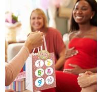 FRCOLOR Papel Seguro que No Daña la Ropa para Bebés Recién Nacidos 12 Pegatinas Mensuales sin Pegamento Adecuado para Álbumes de Fotos y Decoración de Hitos Mensuales