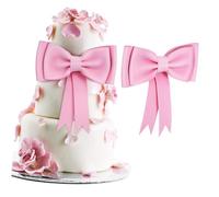 FRCOLOR Paquete De 2 Adornos Para Tartas Con Forma De Lazo Grandes Decoraciones De Eva Para Tartas De Cumpleaños De Princesas