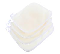 FRCOLOR Paquete de 4 Paños Exfoliantes Beige para El Cuerpo Y La Cara Toallas de Baño de Doble Cara Guantes de Lufa Suaves Y Cómodos para Hombres Y Mujeres