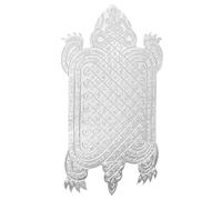 FRCOLOR Parche Decorativo de Tortuga Pequeña Plateada para Teléfono Móvil, Amuleto de Prosperidad y Símbolo Que Atrae Riqueza, Accesorio de Metal Duradero para Decoración de Carcasa y Uso