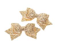 FRCOLOR Pasadores para Cabello de Niña 2 Piezas Grandes Lentejuelas Brillantes Lazo Tipo Pinza de Golondrina Accesorios para Fiestas y Uso Diario