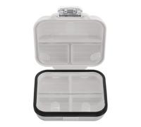 FRCOLOR Pastillero Semanal Portátil con 7 Compartimentos Pequeños, Caja Organizadora de Pastillas de Color Claro, Contenedor Compacto para Viaje y Bolsillo, Adecuado para Medicación