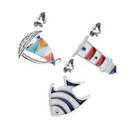 FRCOLOR Peces Tropicales Faro y Barco Broches Decorativos para Chaquetas Sombreros y Mochilas Accesorios Versátiles para Uso Diario y Ocasiones Obsequios