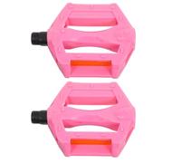 FRCOLOR Pedales de Bicicleta para Niño de Plástico y Hierro, Antideslizantes Tamaño Versátil, Ideales para Bicicletas Infantiles Carretera, Rosa