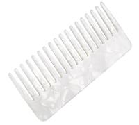 FRCOLOR Peine Antiestático De Acetato Para Desenredar Cabello Dientes Anchos Ergonómico Para Mujeres y Hombres Masajea Cabelludo Acabado Suave Encrespamiento Peine De Salón Elegante Blanco