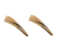 FRCOLOR Peine De Cuerno De 2 Piezas Peine De Masaje Floral Curvado Abajo Engrosado Peine De Cuerno De 16 Cm Peine De Bigote Peine De Cuerno De Ganado Peine De Cuerno De Buey