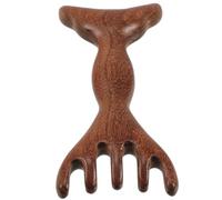 FRCOLOR Peine De Masaje De Madera Peine De Dientes Anchos Para El Cuero Cabelludo Gua Sha Manual Herramienta Para El Cuidado Del Cabello Pequeño Ergonómico