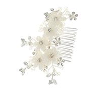 FRCOLOR Peine Lateral Túnicas De Dama De Honor Velo Faja De Novia Boda Nupcial Damas De Honor Lazo De Pelo Morado Fuente Accesorios Para El Cabello De La Novia Aleación De Zinc Silver