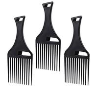 FRCOLOR Peine para El Cabello con Púas para Cabello Rizado 3 Piezas de Plástico Pp con Anchos para Peinar Diseño Cómodo Y No Estático