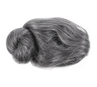 FRCOLOR Peluca de Disfraz de Abuela Corta en Negro, Pelo Sintético Rizado para Mujer, 1 Unidad, Adecuada para Fiesta de Halloween, Cosplay y Eventos Temáticos