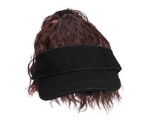FRCOLOR Peluca de Gorra de Béisbol para Mujer con Diseño de Coleta Alta Rizada, Ajuste Ajustable y Fibra de Poliéster para Actividades al Aire Libre y Cosplay