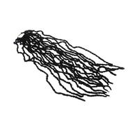 FRCOLOR Peluca De Rastas Mujer Rastas Extensiones Trenzar El Cabello Con Puntas Rizadas Rastas De Pelo De Ganchillo Falsas Alambre De Alta Temperatura Black