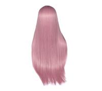 FRCOLOR Peluca Larga Rosa Lisa Para Niñas Peluca Natural De Cosplay Para Fiesta Tocado Para Mujer