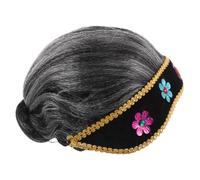 FRCOLOR Pelucas Chinas De Anciana Pelucas De Disfraz De Abuela Pelucas Cortas Grises Para Cosplay Pelo Sintético Accesorios Para Peluca De Fiesta De Halloween